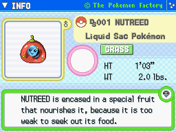 Nutreed (Shiny) Nutreed (Shiny)'s Pokedex Entry