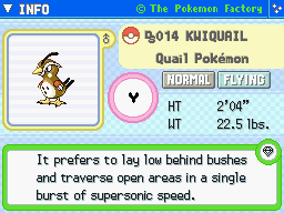 Kwiquail (Shiny) Kwiquail (Shiny)'s Pokedex Entry