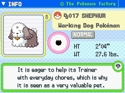 Shephur Shephur's Pokedex Entry