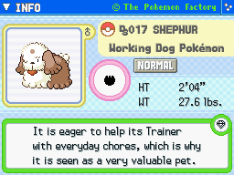 Shephur (Shiny)'s Pokedex Entry