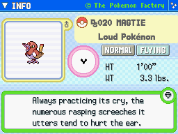 Magtie (Shiny)'s Pokedex Entry
