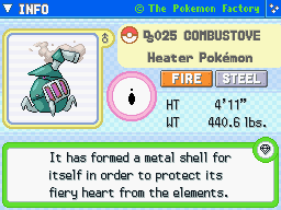 Combustove (Shiny)'s Pokedex Entry