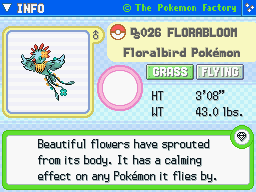 Florabloom (Shiny)'s Pokedex Entry