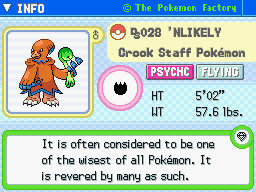 'Nlikely 'Nlikely's Pokedex Entry