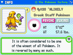'Nlikely (Shiny) 'Nlikely (Shiny)'s Pokedex Entry
