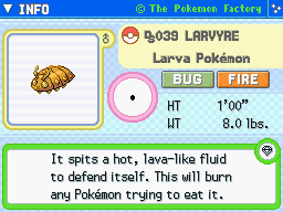 Larvyre (Shiny)'s Pokedex Entry