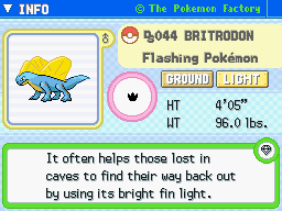 Britrodon Britrodon's Pokedex Entry