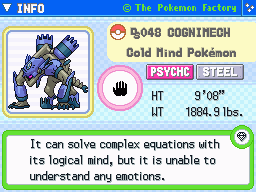 Cognimech (Shiny)'s Pokedex Entry