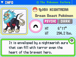 Nightmera's Pokedex Entry