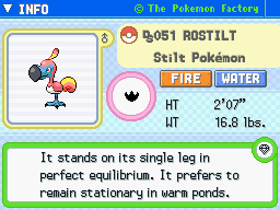 Rostilt's Pokedex Entry
