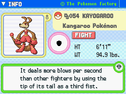 Kayogaroo's Pokedex Entry