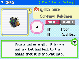 Saem's Pokedex Entry