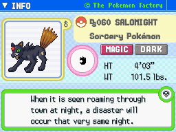 Salomight's Pokedex Entry