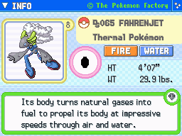 Fahrenjet (Shiny)'s Pokedex Entry