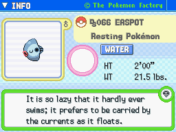 Easpot's Pokedex Entry
