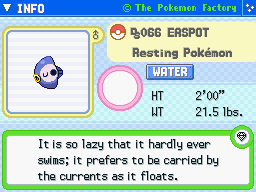 Easpot (Shiny)'s Pokedex Entry