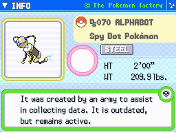 Alphabot (Shiny)'s Pokedex Entry