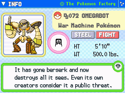 Omegabot (Shiny)'s Pokedex Entry