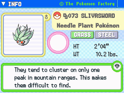 Slivrsword's Pokedex Entry