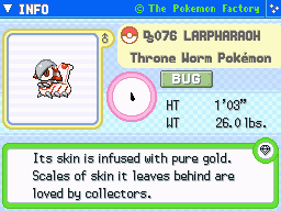 Larpharaoh (Shiny)'s Pokedex Entry