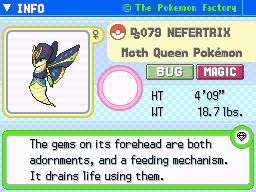 Nefertrix's Pokedex Entry