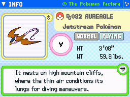 Aureagle (Shiny)'s Pokedex Entry