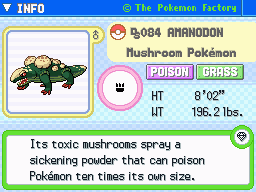 Amanodon's Pokedex Entry