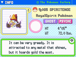 Spiritence's Pokedex Entry