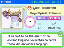 Grantomb's Pokedex Entry