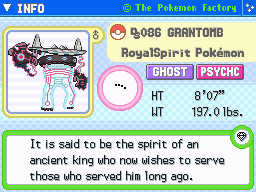 Grantomb (Shiny)'s Pokedex Entry