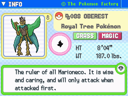 Oberest's Pokedex Entry