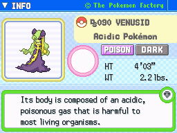 Venusid's Pokedex Entry