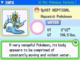 Neptidal's Pokedex Entry