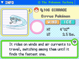Cirrace Cirrace's Pokedex Entry