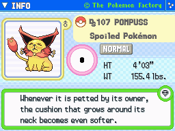 Pompuss (Shiny) Pompuss (Shiny)'s Pokedex Entry