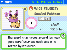 Felority Felority's Pokedex Entry