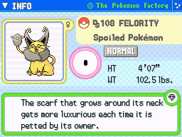 Felority (Shiny) Felority (Shiny)'s Pokedex Entry