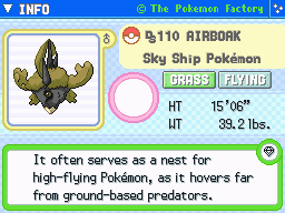 Airboak (Shiny) Airboak (Shiny)'s Pokedex Entry