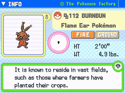 Burnbun Burnbun's Pokedex Entry