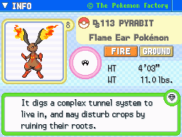 Pyrabit's Pokedex Entry