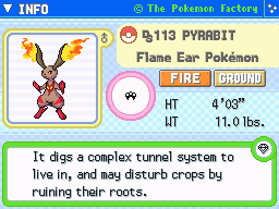 Pyrabit (Shiny) Pyrabit (Shiny)'s Pokedex Entry
