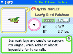Maplet Maplet's Pokedex Entry