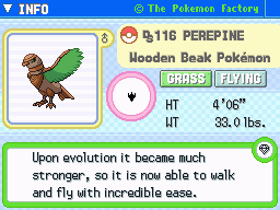 Perepine Perepine's Pokedex Entry