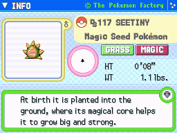 Seetiny (Shiny) Seetiny (Shiny)'s Pokedex Entry