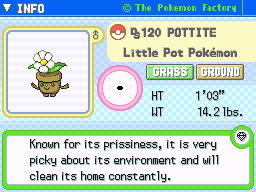 Pottite Pottite's Pokedex Entry