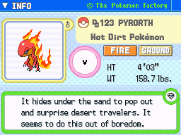 Pyrorth Pyrorth's Pokedex Entry