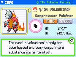 Volcaniron Volcaniron's Pokedex Entry