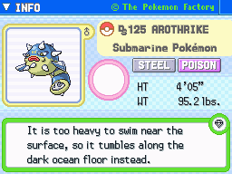 Arothrike Arothrike's Pokedex Entry