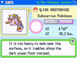 Arothrike (Shiny)'s Pokedex Entry