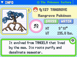 Tangrove's Pokedex Entry